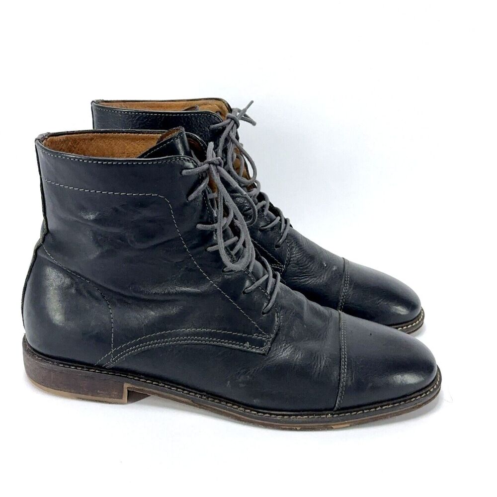 Men's Mr. B's For Aldo Black Leather Cap Toe Lace Up Low Top Boot 8 US - Romania
